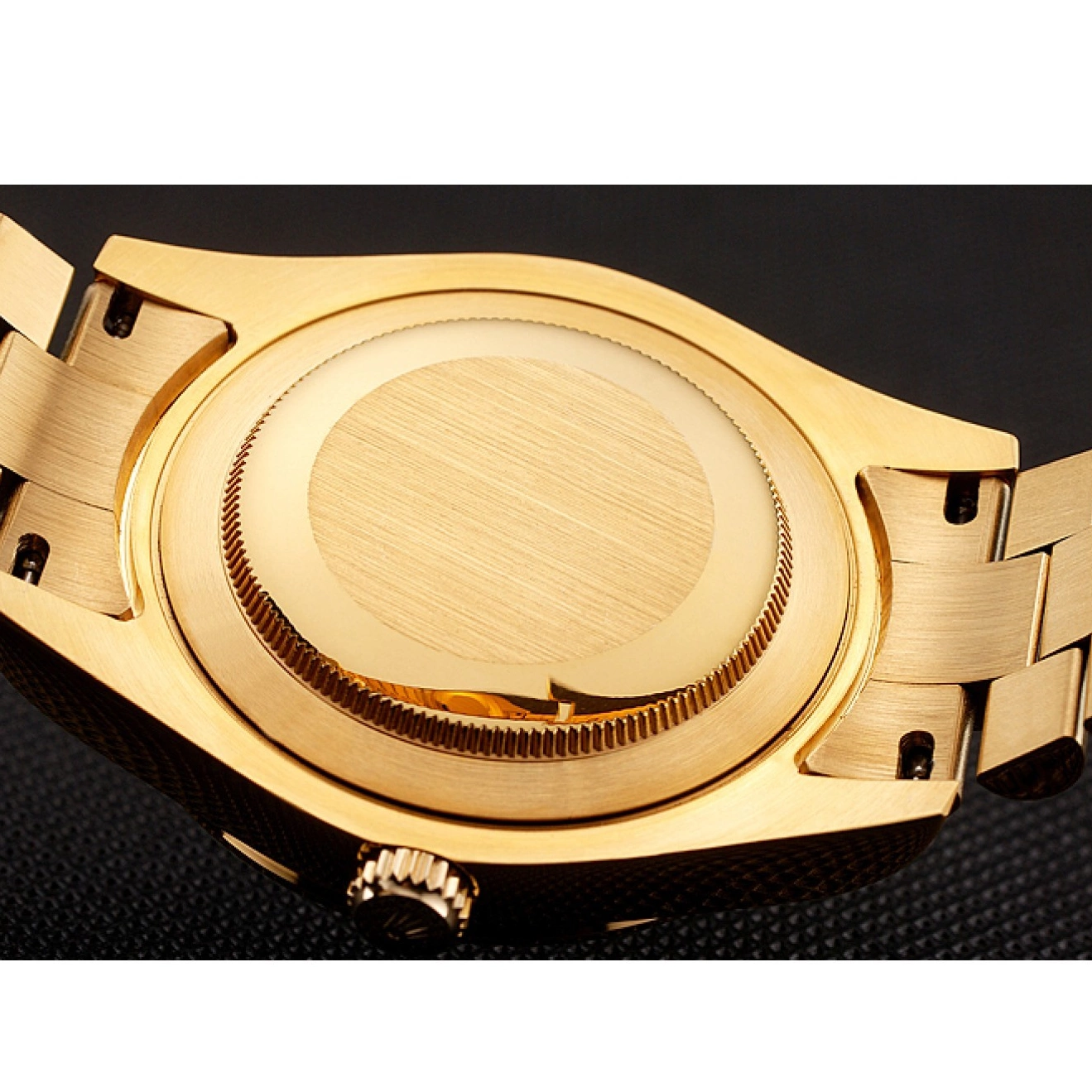 MiroTime 0801 Swiss Rolex Day-Date Diamonds And Rubies Champagne Dial Gold Bracelet 1454100